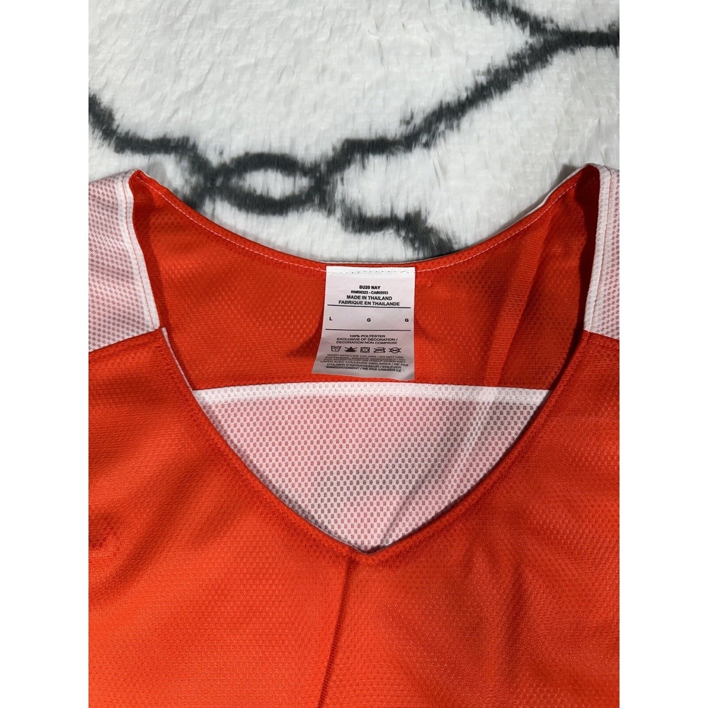 NIKE Team Dri-FIT Reversible Pinnie Practice Jersey Orange White Mens Sz S *NEW* - Picture 4 of 8